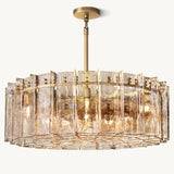 Lustre Rond en Verre Fumé Orsay 122cm