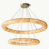 Lustre Rond à Deux Niveaux Opale 155cm