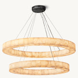 Lustre Rond à Deux Niveaux Opalys 152cm
