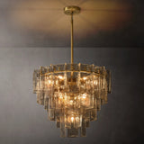 Lustre Rond à Plusieurs Niveaux en Verre Fumé Orsay 91cm