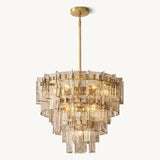 Lustre Rond à Plusieurs Niveaux en Verre Fumé Orsay 91cm