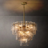 Lustre Rond à Plusieurs Niveaux en Verre Orsay 91cm